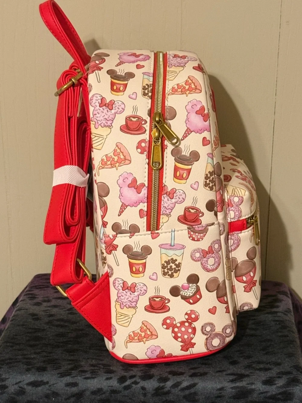 Loungefly Disney Snacks Print Mini Backpack and Wallet Set - Picture 8 of 11